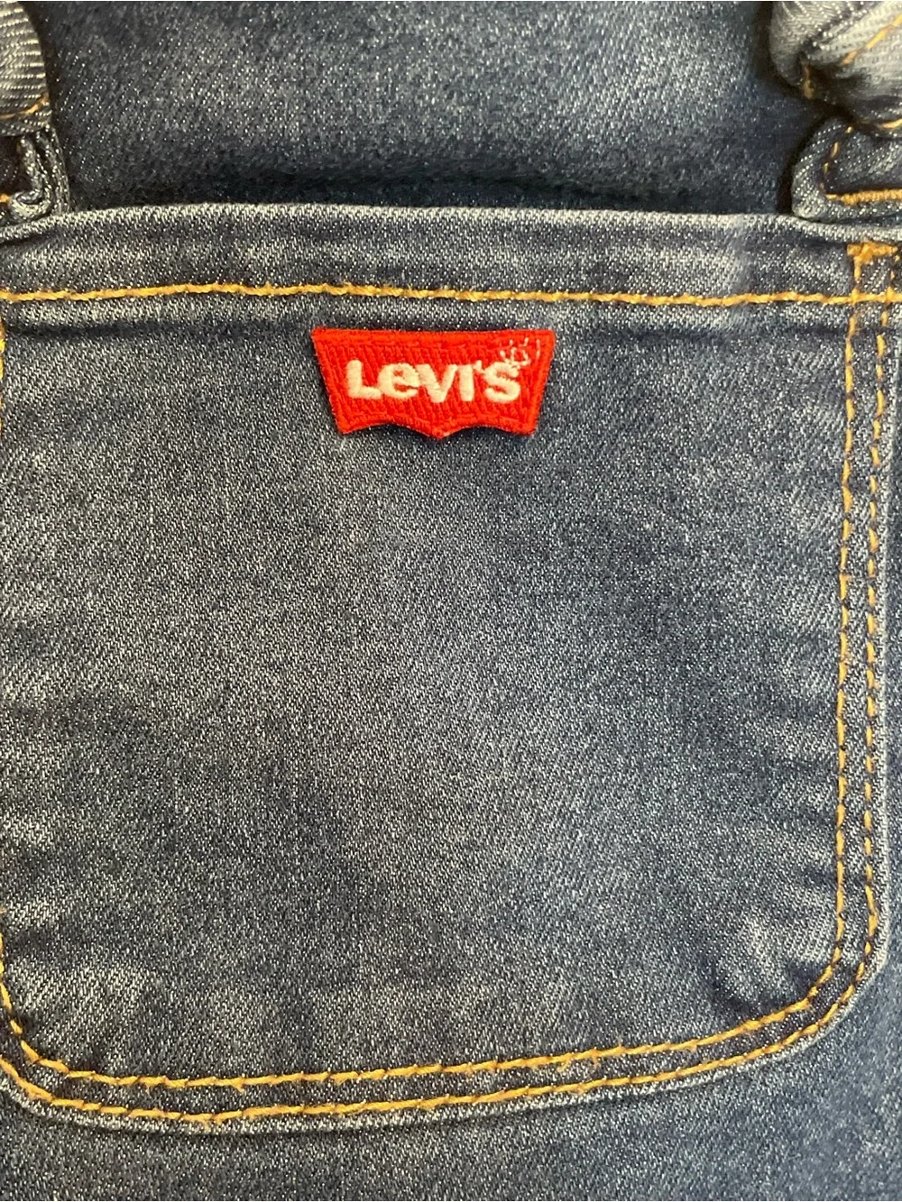 Levi's Kids Blue Denim Short Overalls - Picture 4 of 10